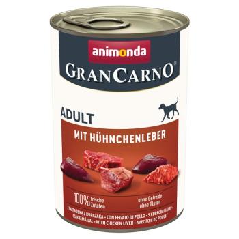 24x400g Animonda GranCarno Original Adult Csirkemáj nedves kutyatáp kép