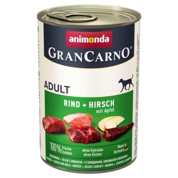 24x400g Animonda GranCarno Original Adult Marha, szarvas & alma nedves kutyatáp kép