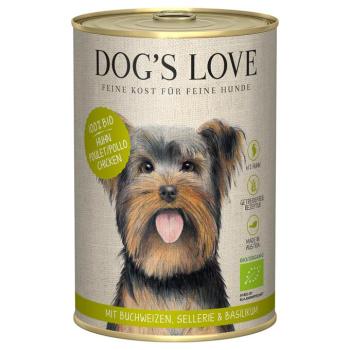 24x400g Dog's Love Organic Bio csirke nedves kutyatáp kép