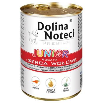 24x400g Dolina Noteci Premium Junior nedves kutyatáp- Marhaszív kép