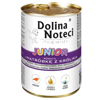 24x400g Dolina Noteci Premium Junior nedves kutyatáp- Nyúlszív kép