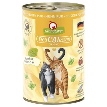 24x400g GranataPet DeliCatessen nedves macskatáp- Csirke Pur kép