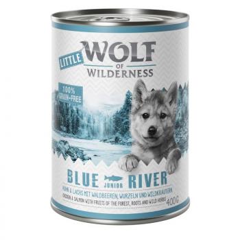 24x400g Little Wolf of Wilderness Blue River Junior kutyatáp - Csirke & lazac kép