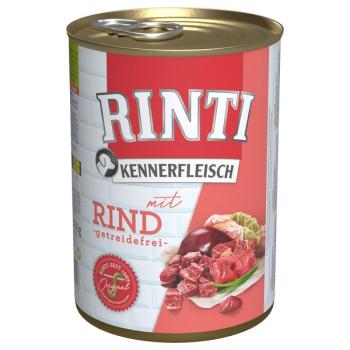 24x400g RINTI ínyenceknek mix: marha, szárnyasszív nedves kutyatáp kép