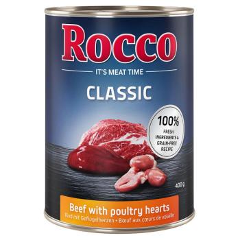 24x400g Rocco Classic nedves kutyatáp- Marha & szárnyasszív kép