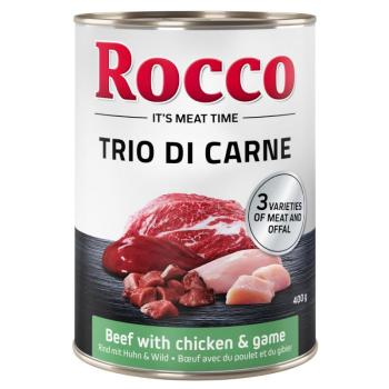 24x400g Rocco Classic Trio di Carne Marha, csirke & vad nedves kutyatáp kép