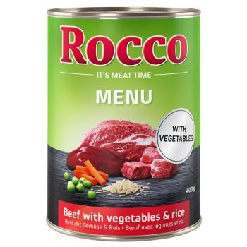 24x400g Rocco Menue nedves kutyatáp- Marha + zöldség & rizs kép