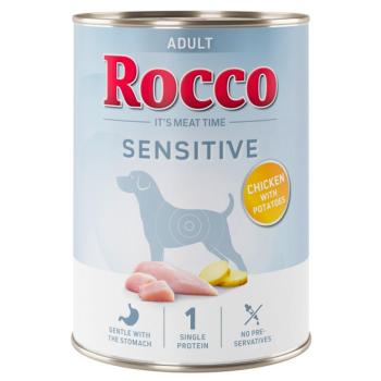 24x400g Rocco Sensitive csirke & burgonya nedves kutyatáp új receptúrával kép