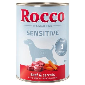 24x400g Rocco Sensitive - Marha & sárgarépa nedves kutyatáp kép