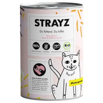 24x400g STRAYZ BIO bio kacsa és bio édesburgonya nedves macskaeledel konzerv 24x 400g-os STRAYZ BIO konzerv bio kacsa és bio édesburgonya nedves macskatáp kép