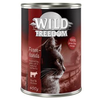 24x400g Wild Freedom Adult nedves macskatáp - Farmlands marha & csirke kép