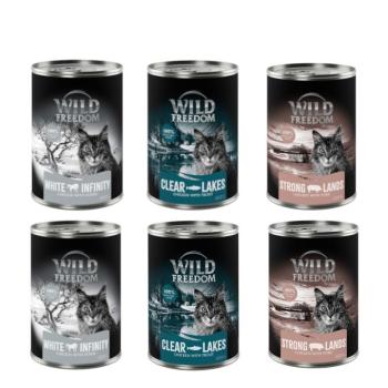 24x400g Wild Freedom Adult nedves macskatáp-Mix III: White Infintiy, Clear Lakes, Strong Lands kép