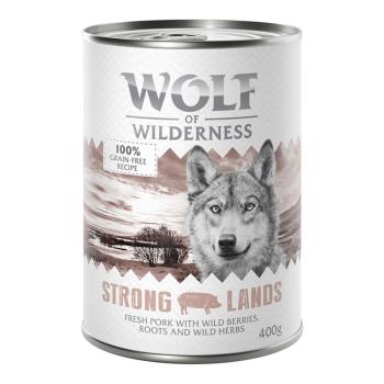 24x400g Wolf of Wilderness Adult Strong Lands sertés dupla zooPontért kép