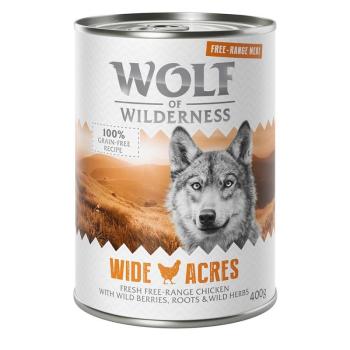 24x400g Wolf of Wilderness Free-Range Meat Wide Acres szabad tartású csirke nedves kutyatáp kép