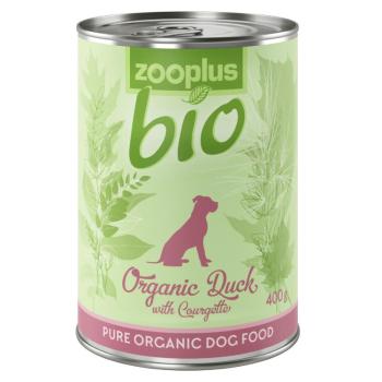 24x400g zooplus Bio kacsa, bio édesburgonya & bio cukkini nedves kutyatáp kép