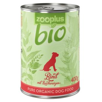 24x400g zooplus Bio marha és bio pulyka nedves kutyatáp kép