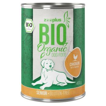 24x400g zooplus Bio Senior bio csirke & bio tök nedves kutyatáp kép