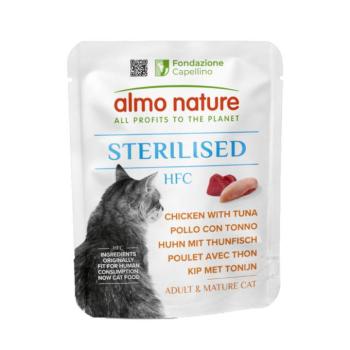 24x50g Almo Nature HFC Sterilised Csirke & tonhal nedves macskatáp kép