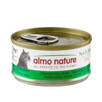 24x70g Almo Natura HFC Natural tonhal & kukorica nedves macskatáp kép