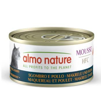 24x70g Almo Nature HFC Cat Mousse Makréla & csirke nedves macskatáp kép