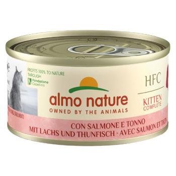 24x70g Almo Nature HFC Complete Kitten Lazac & tonhal nedves macskaeledel kép