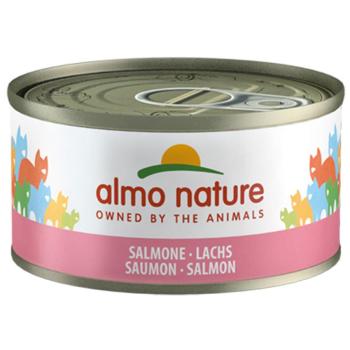 24x70g Almo Nature nedves macskatáp- Lazac aszpikban kép