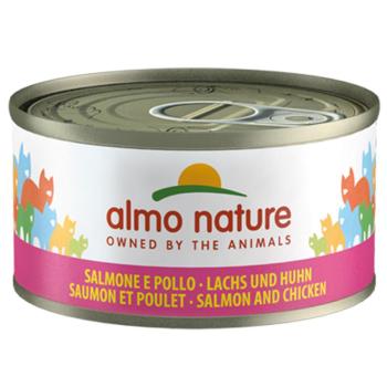 24x70g Almo Nature nedves macskatáp- Lazac & csirke aszpikban kép