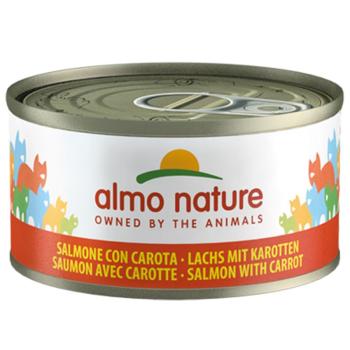 24x70g Almo Nature nedves macskatáp- Lazac & sárgarépa aszpikban kép