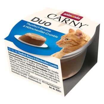 24x70g Animonda Carny Adult Duo Tonhal mousse & csirkefilé crumble nedves macskaeledel kép