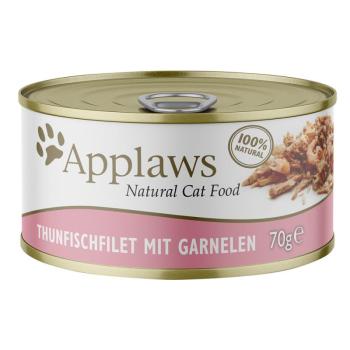 24x70g Applaws tonhalfilé & garnéla hallében nedves macskatáp kép