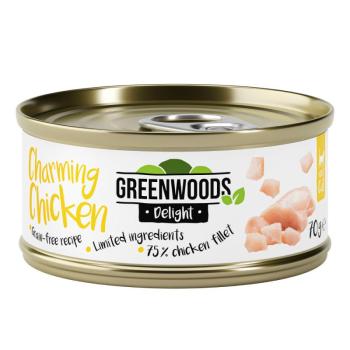 24x70g Greenwoods Delight csirkefilé nedves macskaeledel kép