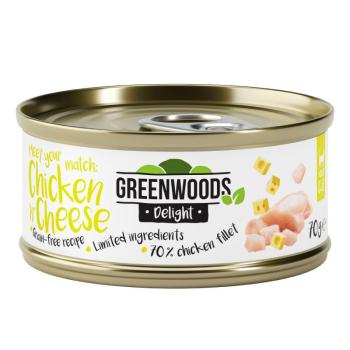 24x70g Greenwoods Delight csirkefilé & sajt nedves macskatáp kép