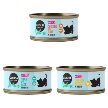 24x70g Kitten Cosma Nature- Kitten vegyes csomag 3 változattal kép