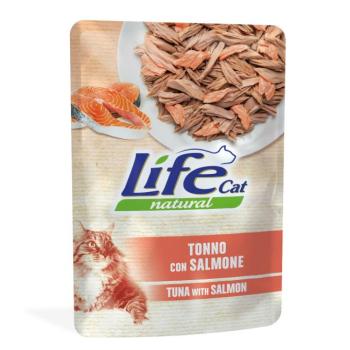 24x70g Life Cat Natural Adult Tonhal & lazac nedves macskatáp kép