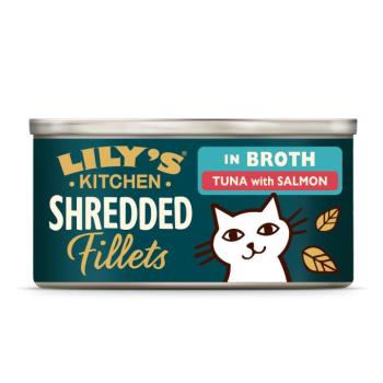 24x70g Lily's Kitchen Shredded Fillets nedves macskatáp - Tonhal & lazac kép