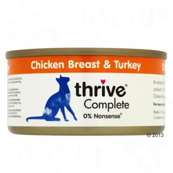 24x75g Thrive Complete nedves macskatáp - Csirkemell & pulyka kép