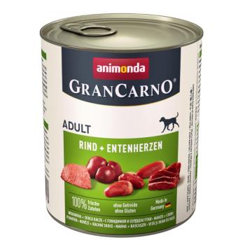 24x800g Animonda GranCarno Original Adult: marha & kacsaszív nedves kutyatáp 20+4 ingyen akcióban kép