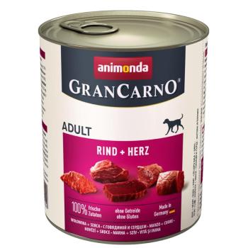 24x800g Animonda GranCarno Original Adult: marha & szív nedves kutyatáp 20+4 ingyen akcióban kép