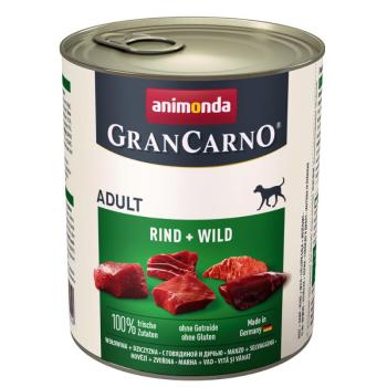 24x800g Animonda GranCarno Original Adult: marha & vad nedves kutyatáp 20+4 ingyen akcióban kép