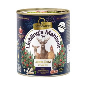24x800g GranataPet Liebling's Mahlzeit vad & csirkeszív jubileumi kiadás nedves kutyatáp kép