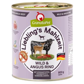 24x800g Liebling´s Mahlzeit Vad & Angus marha nedves kutyatáp kép