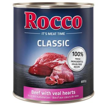 24x800g Rocco Classic nedves kutyatáp- Marha & borjúszív kép