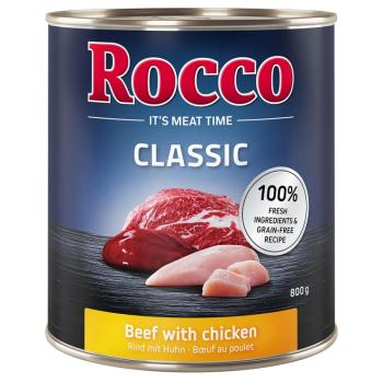 24x800g Rocco Classic nedves kutyatáp- Marha & csirke kép