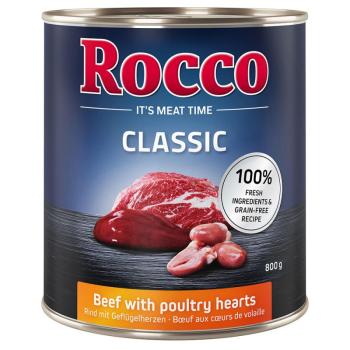 24x800g Rocco Classic nedves kutyatáp- Marha & szárnyasszív kép