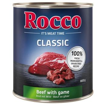 24x800g Rocco Classic nedves kutyatáp- Marha & vad kép