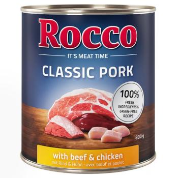 24x800g Rocco Classic Pork Marha & csirke nedves kutyatáp kép