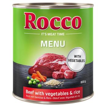 24x800g Rocco Menue marha + zöldség & rizs nedves kutyatáp kép