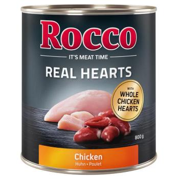 24x800g Rocco Real Hearts csirke nedves kutyatáp kép