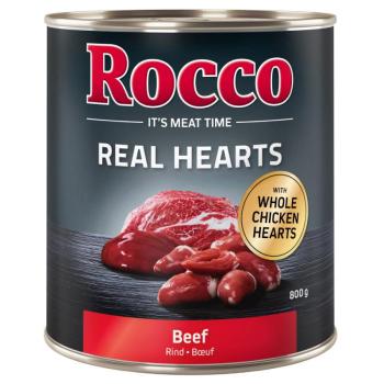 24x800g Rocco Real Hearts marha nedves kutyatáp kép