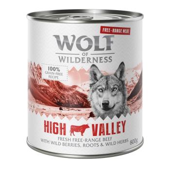 24x800g Wolf of Wilderness Free-Range Meat High Valley szabad tartású marha nedves kutyatáp kép